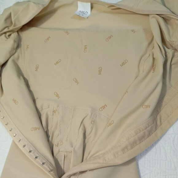 M&D Post-Surgery Body Shaper Beige Medium Compression Garment Womens. - Picture 7 of 14